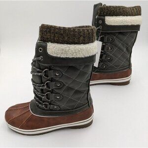 Women Snow Boots Size 8 Warm Faux Fur Lined Water Resistant Boots Insulated